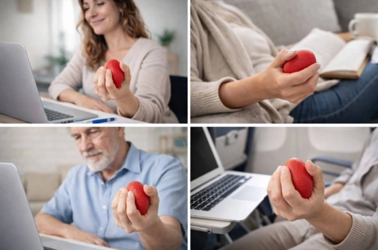 Pomůcka pro rehabilitaci i uvolnění napětí během dne