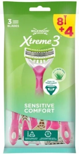Wilkinson Xtreme3 Comfort Sensitive jednorázové holítka pro ženy 8+4