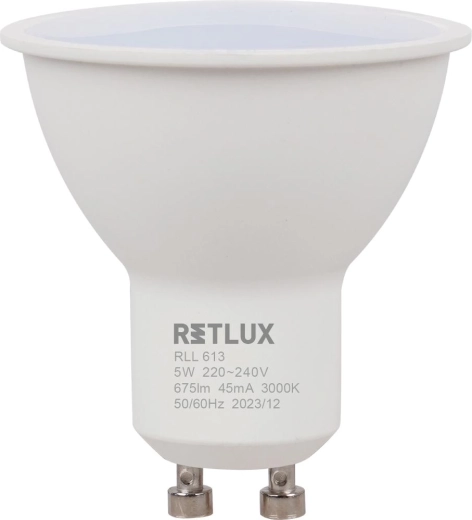 LED reflektorová žárovka RETLUX GU10 5 W teplá bílá