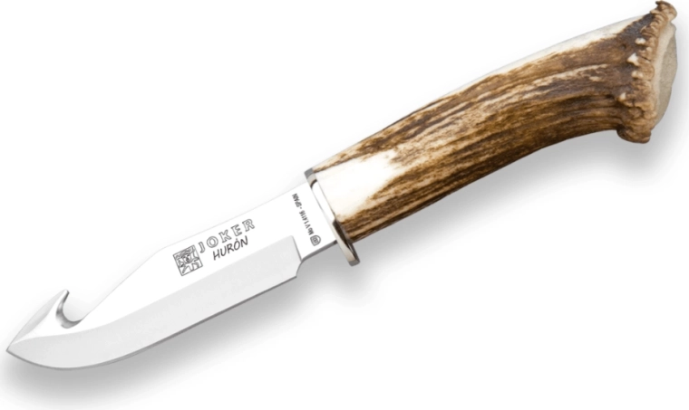 JOKER CN74 lovecký nůž Desollador Huron 11 cm, paroh, kožené pouzdro