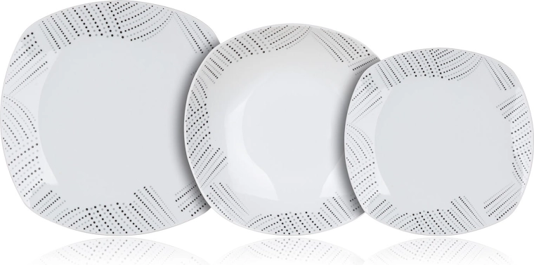 Elegantní čtvercový tvar s jemným dekorem