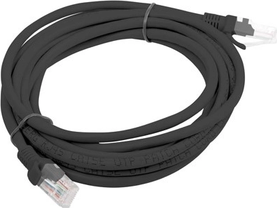 Síťový patch kabel UTP Cat5e 3 m černý