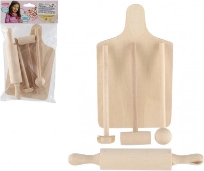 Dřevěná sada kuchyňských pomůcek pro děti 20 cm