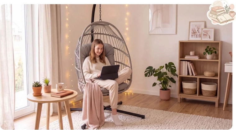 Prostorný kokón pro interiér i exteriér