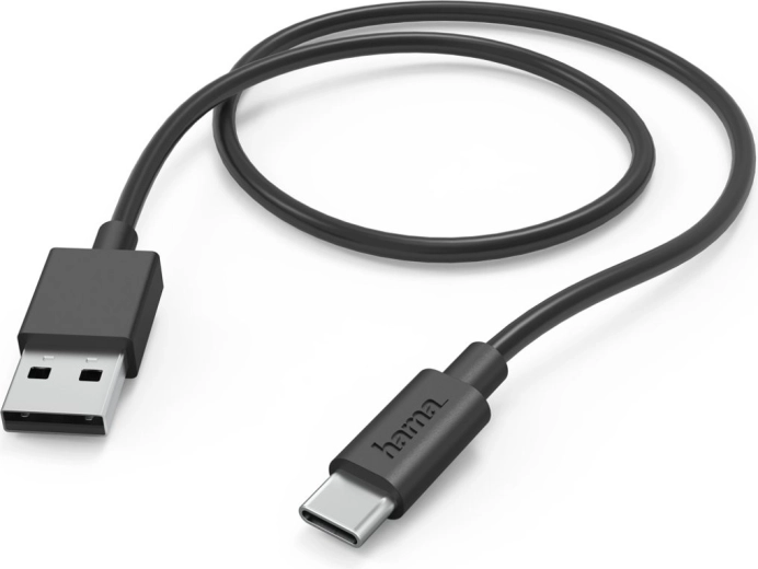 Nabíjecí a datový kabel Hama USB-A na USB-C 1 m černý