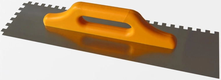 Hladítko z nerezové oceli se zuby 10 × 10 mm, 500 × 130 mm