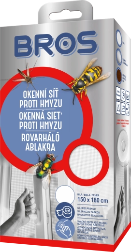 Okenní síť proti hmyzu 150 × 180 cm, bílá