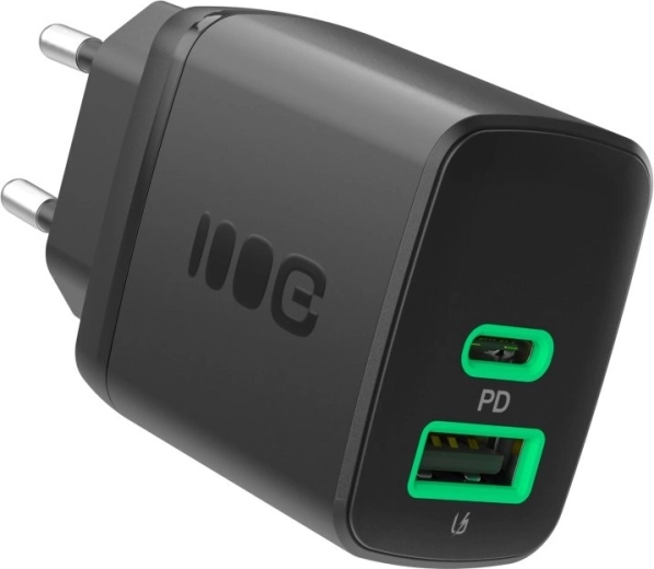 Síťová nabíječka 30W s USB‑C a USB‑A – Greencell PowerSource Duo30 černá