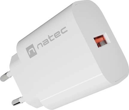 Natec Ribera síťová nabíječka 1× USB-A 18 W bílá