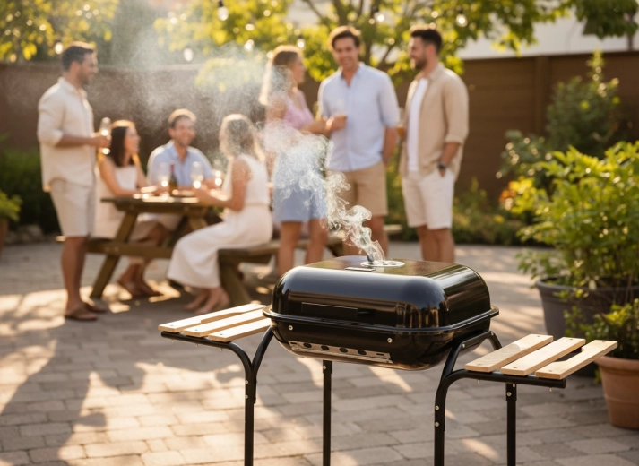 Rovnoměrné grilování na chromovaném roštu