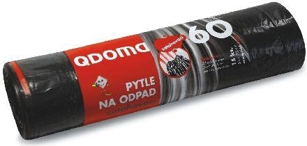 Zatahovací odpadkové pytle 60 l, černé (15 ks)