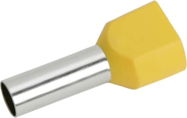 Dvojitá dutinka na kabeláž se žlutou izolací, 2 × 6,0 mm²