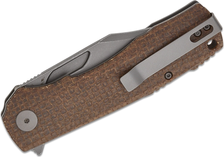 Micarta rukojeť a přehoditelný deep-carry klip