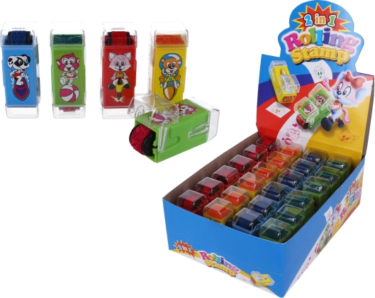 Razítko 2v1 pro děti – razítko a roller se zvířátky