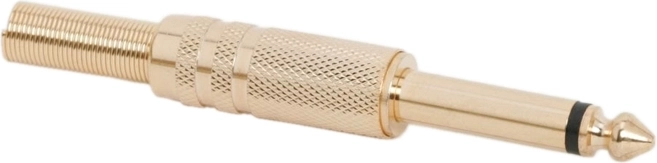 Jack zástrčka mono 6,3 mm pozlacená