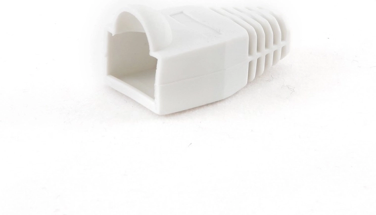 Bílá ochranná krytka pro konektor RJ45 - 100 ks
