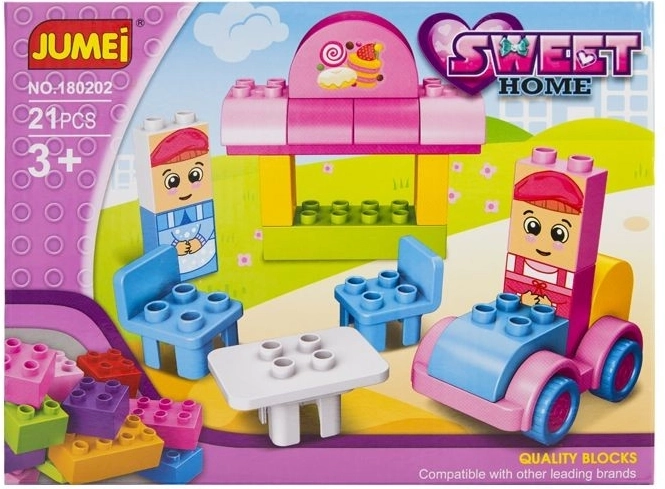 Jumei kostky sweet home cukrárna 21 dílků 26 × 19 cm - 1 kus