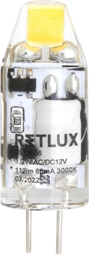 LED žárovka Retlux G4 1,2 W 12 V teplá bílá