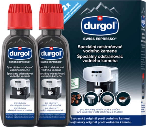 Durgol Swiss Espresso odstraňovač vodního kamene pro všechny kávovary 2×125 ml