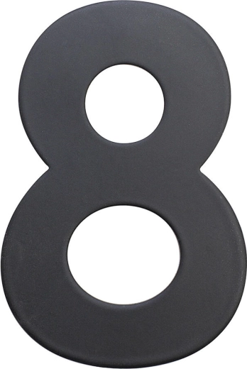 Domovní číslo 8, 75 mm, nerezová ocel, matná černá