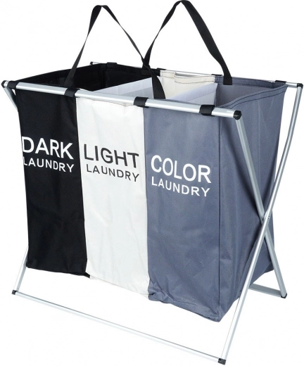 Tři komory pro rychlé třídění prádla