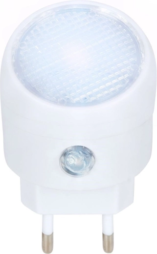 Noční LED světlo do zásuvky s čidlem soumraku, bílé
