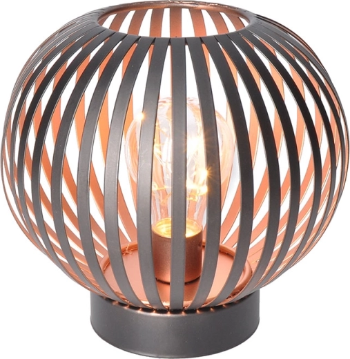 Solight kovová kulatá lucerna s micro LED žárovkou