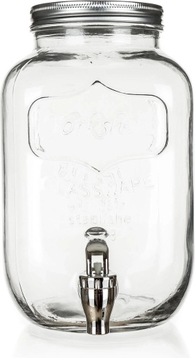 Odolné čiré sklo a kovové víčko