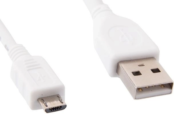 Bílý USB kabel Micro AM-MBM5P 1 m