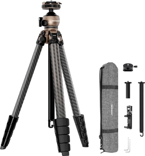 Neewer lt35 cestovní uhlíkový stativ s 360° panoramatickou kulovou hlavou