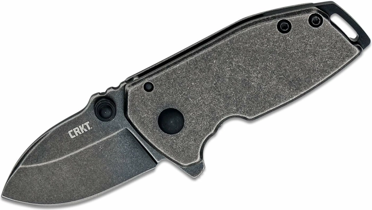 CRKT Squid Compact Black kapesní nůž 4,4 cm Black Stonewash, celokovový