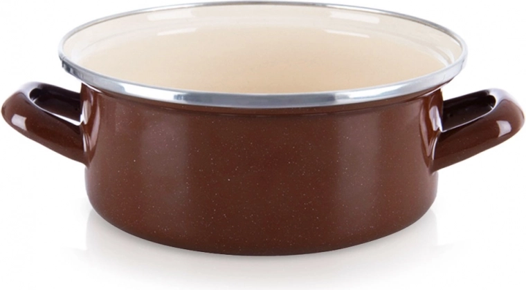 Smaltovaný hrnec Brown 20,5 cm, 2,2 l