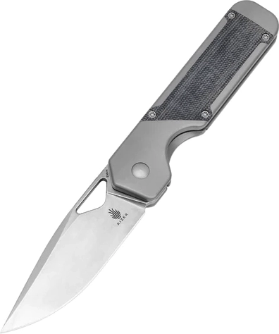 Kizer Militaw kapesní nůž 8,5 cm, stonewash, titan a micarta