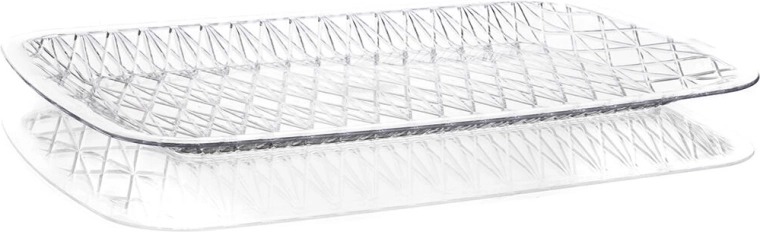 Tác Accasa z plastu imitace skla 41 × 27 × 2 cm, transparentní