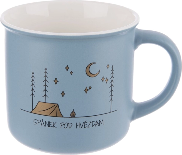 Porcelánový hrnek Cestování CZ 0,4 l modrý