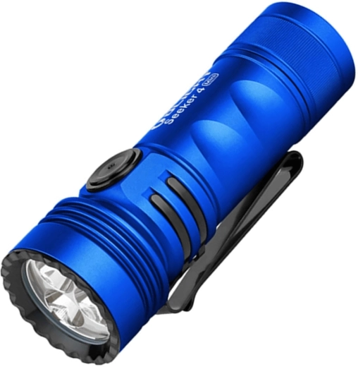 Kapesní svítilna OLIGHT Seeker 4 Mini modrá s UV a bílým světlem