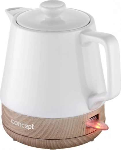 Keramická rychlovarná konvice 1,0 l bílá