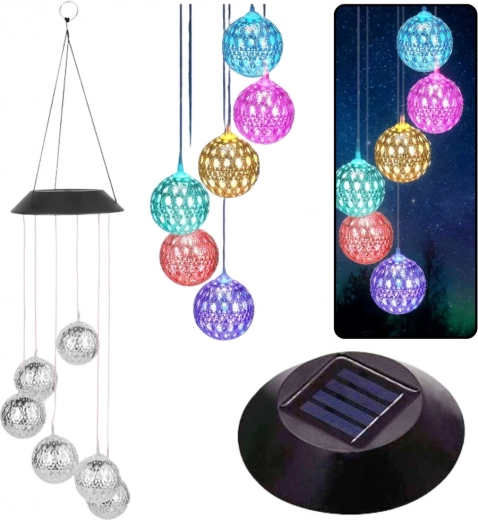 Solární zahradní LED světla marocké koule
