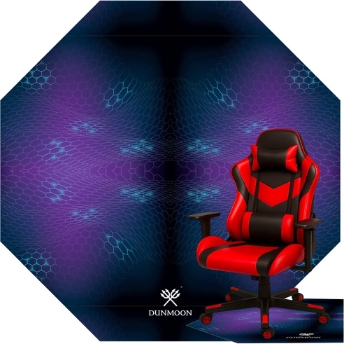Ochranná gamingová podložka pod židli DUNMOON osmiúhelníková 120 × 120 cm, 4 mm