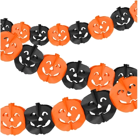Papírová halloweenská girlanda s dýněmi Glimz 3 m