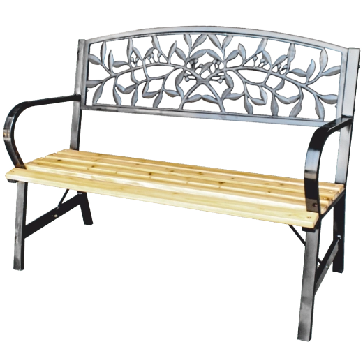 Zahradní lavice Garden Line 120 cm s dekorativním opěradlem
