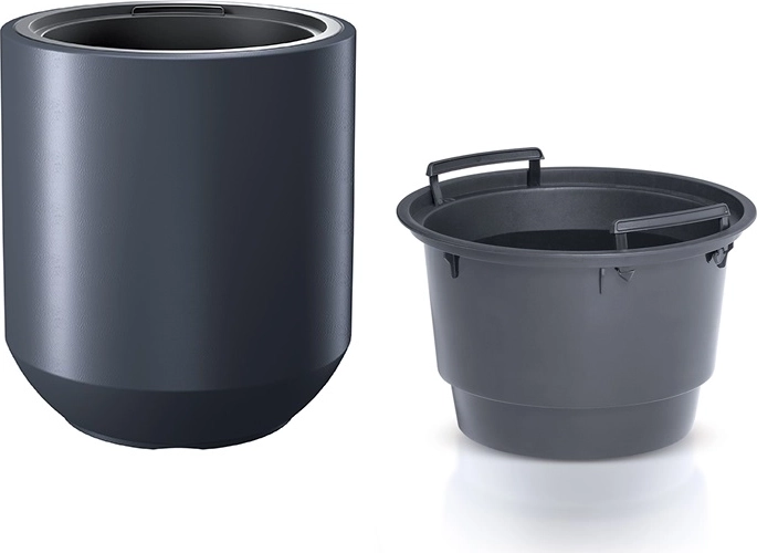 Květináč s vložkou HEOS, antracit, průměr 39 cm
