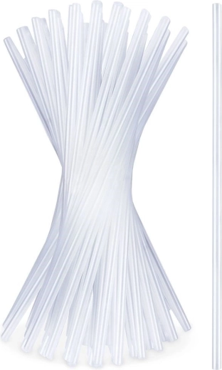 Průhledná brčka 22 cm, 50 ks