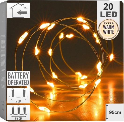 Vánoční LED drátkové světýlka 20 LED 95 cm