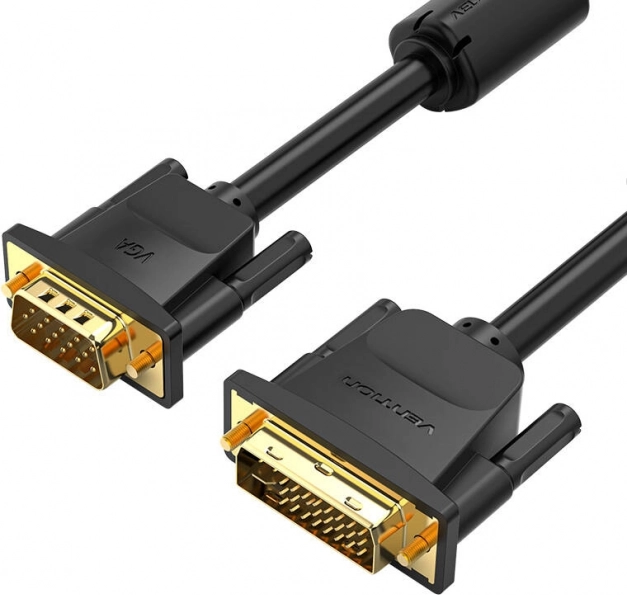 Vention DVI (24+5) na VGA kabel 3 m, Full HD 1080p, černý