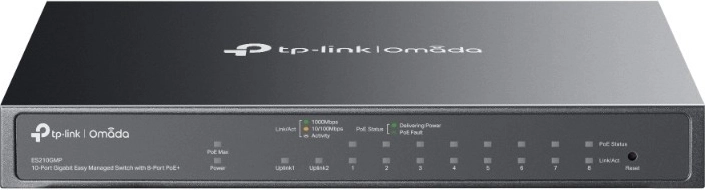 TP-Link Omada ES210GMP 10portový gigabitový switch s 8× PoE+