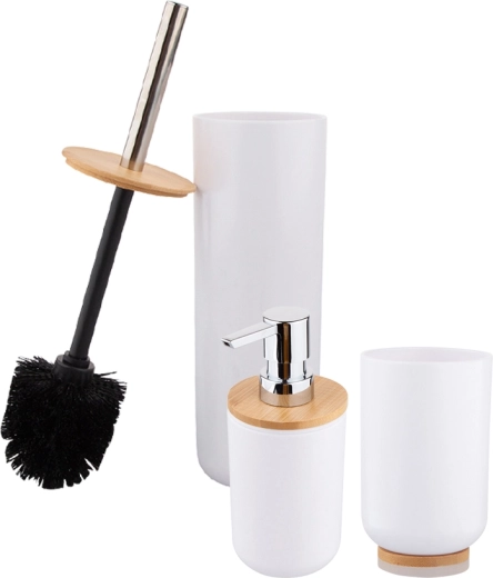 Ucelený set doplňků pro umyvadlo i toaletu