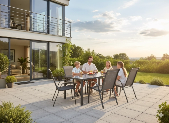 Prostorný stůl pro rodinná setkání