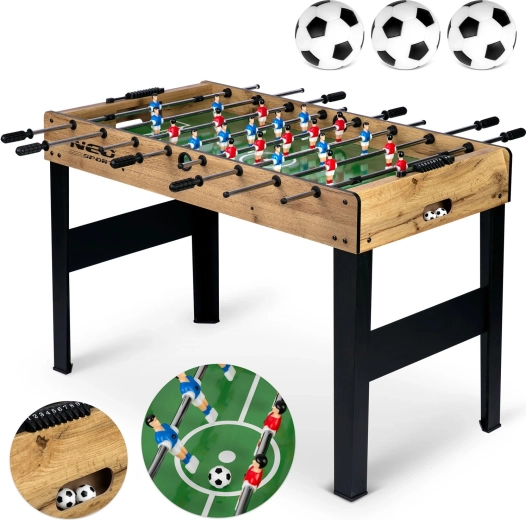 Stolní fotbálek Neo-Sport dřevěný 115 × 60 × 78 cm
