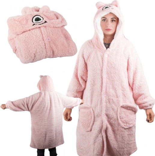 Hřejivá oversize mikina deka s kapucí